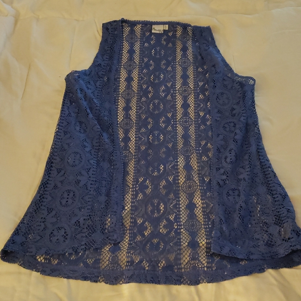 Mudd lace long vest